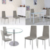 2 4 6 Kitchen Dining Room Chairs Dinning Chair PU Leather Padded Seats Metal Leg