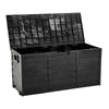 LARGE PLASTIC GARDEN PATIO STORAGE DECK BOX CHEST LID CONTAINER WATERPROOF SHED