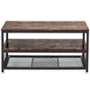 Vintage Console Table Industrial Table with 3 Shelves for Living Room Hallway UK