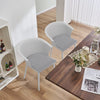 4pc Dining Chairs Fabric Padded Seat Plastic Legs Home Office Commercial Kitchen