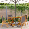 Reclining Garden Chairs 4 pcs Anthracite Fabric and Solid Wood J4L9