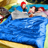 Double Sleeping Bag 4 Seasons Lightweight Camping Bag w/2 Pillows & Carrying Bag