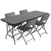 Garden Dining Set 4 Seater Rattan Effect Table Chairs Outdoor Furniture Christow