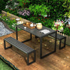 Industrial Dining Table Set wIth 2/4 Chairs Bench Seat Dining Kitchen Furniture