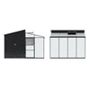 Storage Shed Equipment Combo Package Steel Tool Shed + Polycarbonate Sunroom Kit