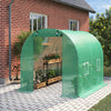 Walk-In Polytunnel Greenhouse Outdoor Grow House Roll Up Door Windows 2.5x2x2m