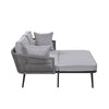 Garden Sofa w/ 2 Cushions Upholstery Outdoor Sun Lounger Balcony Furniture Set