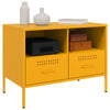 TV Cabinet Stand Unit – Mustard Yellow Cold-Rolled Steel Media Console D1F7