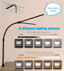 LED Double Head Desk Lamp 24W Foldable Reading Desk Light Dimmable Eye Careing