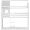 Kids Bunk Bed Frame Treehouse Double High Sleeper Pine Wooden Bed 3FT 90x190cm