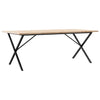 Dining Table in X Frame 200 x 100 x 75.5 Solid Pine Wood Cast C8T8