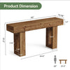 63-Inch Solid Wood Console Table, Long Farmhouse Entryway Sofa Table for Hallway
