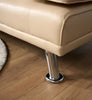 Manhattan Sofa Bed 2 Seater Faux Leather Click Clack - Cream