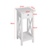 Small White Side End Coffee Table Beside Lamp Stand Nightstand Storage Drawer