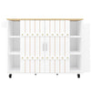 Kitchen Trolley Storage Cabinet with Adjustable Shelves, Drawers, Towel Rail