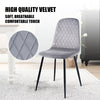 4X Dining Chairs Velvet Padded Seat Metal Legs Kitchen Chair Home Office Set