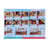 5 Piece Dining Table and Chairs Set Wooden Space with Metal Frame Kitchen UKED
