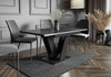 Extendable Table 120-160x80cm Kitchen Royal Marble Effect Masiv