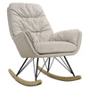 High Back Rocking Chair Rocker Armchair Soft Cozy Cushioned Seat Lounge Recliner