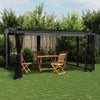 Gazebo with Mesh Walls 4x3 m Canopy Marquee - Anthracite, Steel Frame, D6B5
