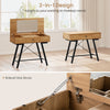 2-in-1 Vanity Desk Large/Small Tabletop-Natural