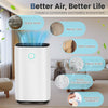 25L Dehumidifier Air Purifier with Humidistat LCD Display for Home Laundry UK