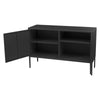 Metal TV Stand Sideboard Office Filing Storage Cabinet Cupboard Doors Cable Hole