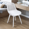 4pcs Dining Chairs Contemporary Lounge Dining Home Office Plastic Reception Seat