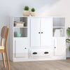 Camerina Highboards 3 pcs High Gloss White Engineered M8Z4