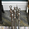 Pewter Finish Four Piece Fireside Companion Set - 40cm