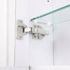 LED Dimmable Bathroom Mirror Cabinet w/ Clock Shaver Socket Single Door 500x700