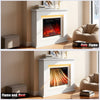 Electric Fireplace Flame Effect Heater, Timer&12 Color LED Light Remote Control