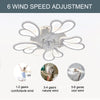 50W Dimmable LED Ceiling Light Flower 5 Head Chandelier Living Room with Remote