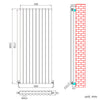 Horizontal Vertical Radiator Flat Panel Oval Column Heating Rad 1800/1600/600