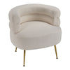 Beige Teddy Fleece Accent Tub Armchair Living Room Bedroom Lounge Sofa Chair UK