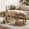 Tribesigns End Table, Wood Side Table with 2-Tier Storage Shelf for Living Room