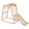 Wooden Indoor Toddler Playground 4-in-1 Jungle Gym-Natural