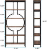 70.9 Inch Industrial Bookshelf, 6-Tier Tall Etagere Bookcase with Open Shelve