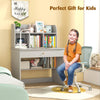 Children Writing Table Wooden Study Desk with Drawer-Grey