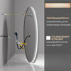 LUVODI Round LED Bathroom Mirror Wall Mounted Backlit Anti-Fog Makeup MirrorIP44