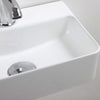 Wall Mounted Small Cloakroom Ceramic Sink Wash Basin (Centre Tap) - White