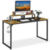 Large Computer Desk with Movable Monitor Stand for Gaming/Writing/Home Office