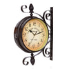 Outdoor Garden Paddington Station Wall Clock Double Sided Hanging Bracket Clocks