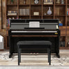 Wooden Duet Piano Bench PU Leather Keyboard Seat Piano Stool w/Music Storage
