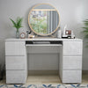 High Gloss 6 Drawers Dressing Table White Study Home Office Makeup Computer Desk