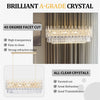 Luxurious Gold Rectangular Crystal Chandelier Dining Room Chandeliers Over Table