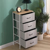 Fabric Cabinets Storage Unit Metal Frame Chest of Drawer Organiser Bedside Table