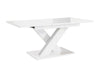 Extendable Table 140-180x80cm Kitchen White Gloss FAST FREE POSTAGE
