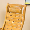 Folding Bamboo Rocking Armchair Office Garden Sun Lounger Recliner Relax Seat
