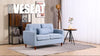 Chic Loveseat w/ Armrests, Light Blue , Refurbished